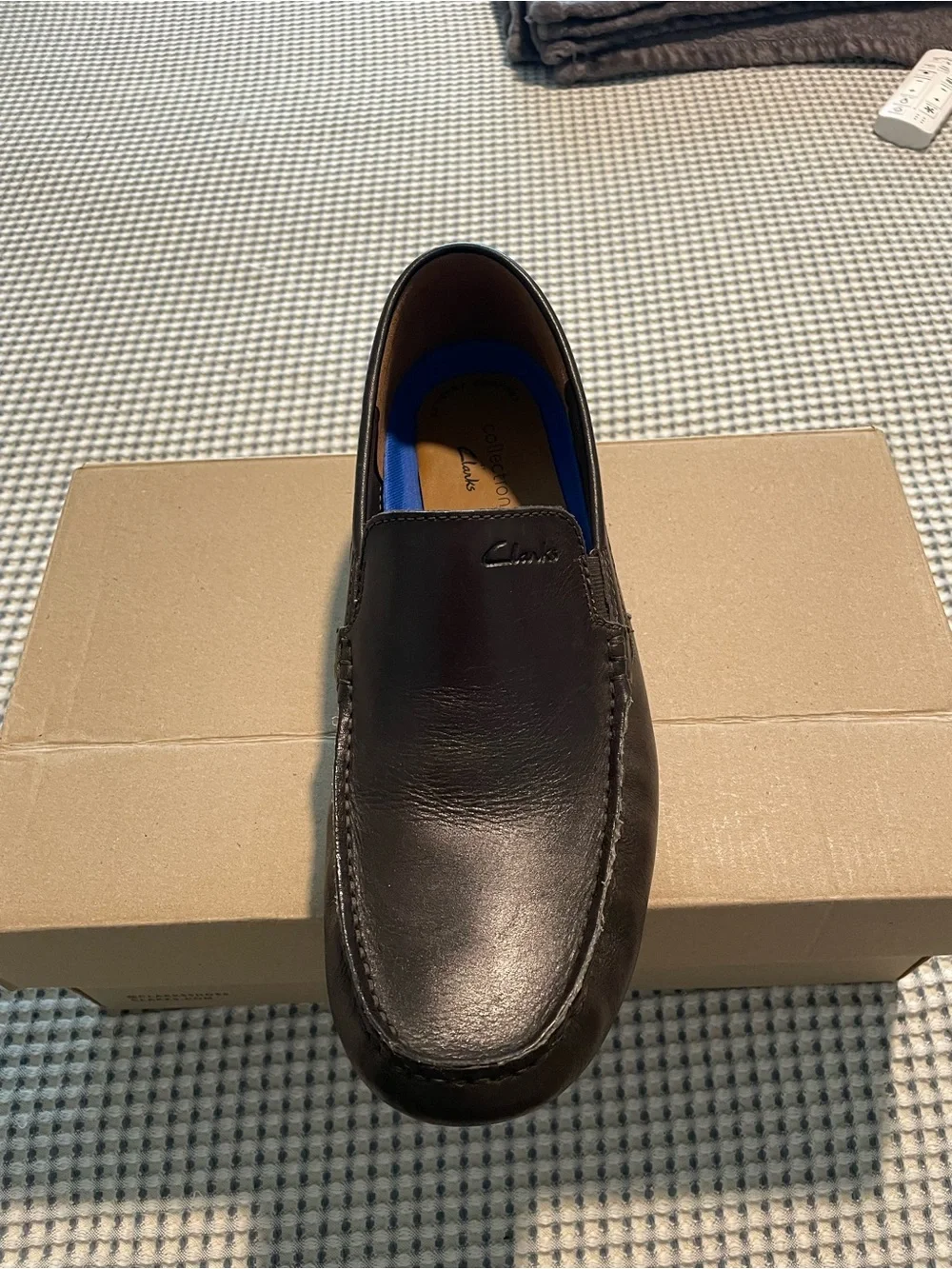 Clarks Markman Plain Men's Dark Brown Leather Slip-On Loafers